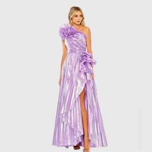 Mac Duggal Shimmering Lilac One-Shoulder Dress